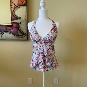 Athleta Tankini 2 piece set. Multi Color, size M/L